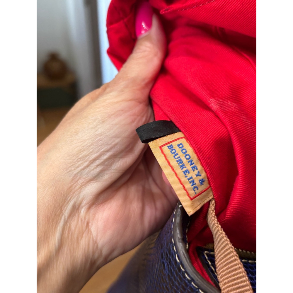 Dooney & Bourke Blue and Brown Tote - Picture 9 of 12